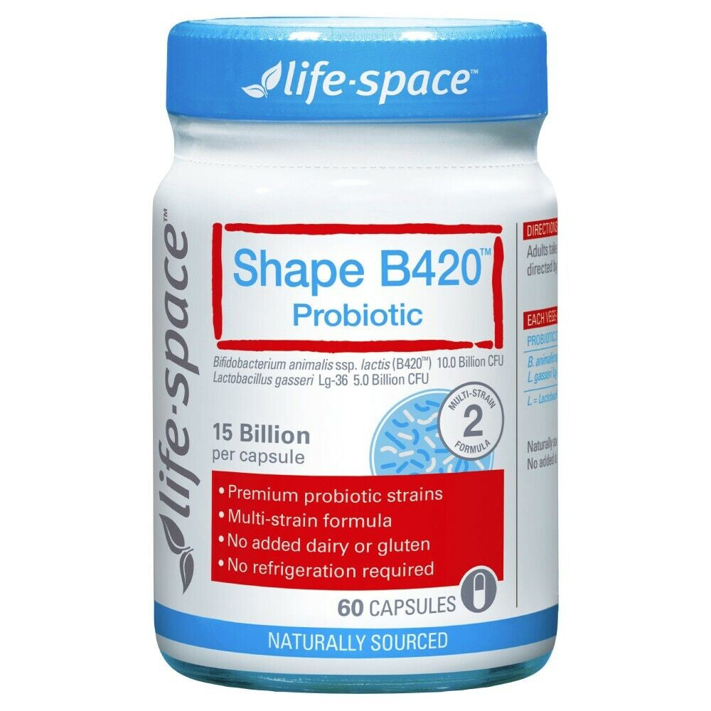 Life-Space Shape B420 Probiotic 60 Vege Capsules Healthy Digestive Flora System