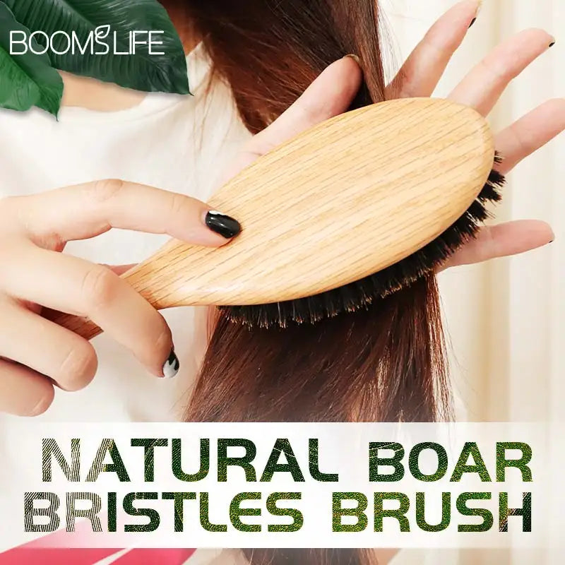 Natural Boar Bristle Hair Brush 