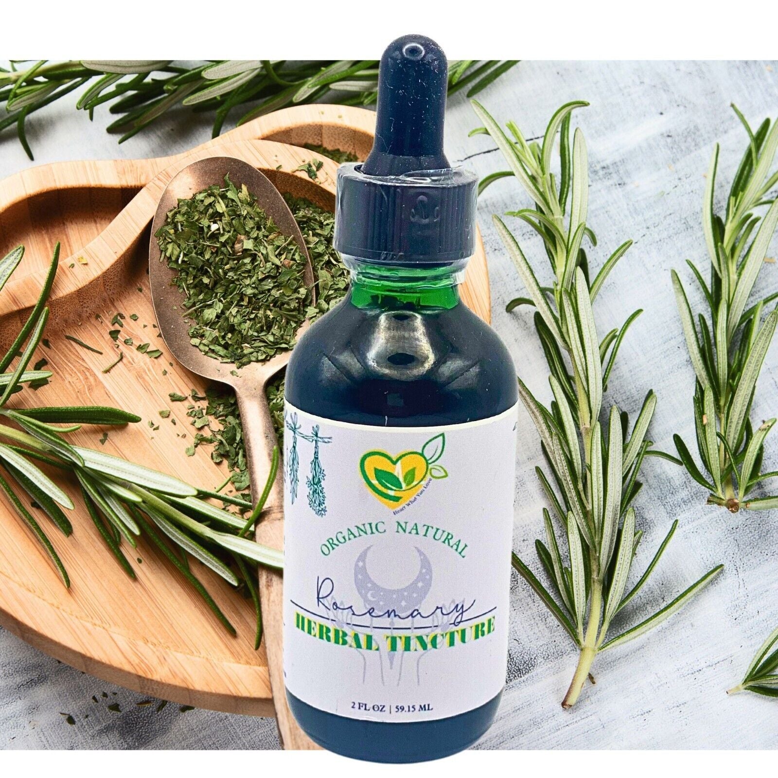 Rosemary Tincture Organic Natural Liquid Herbal Drops 2 Oz Bottle Dropper