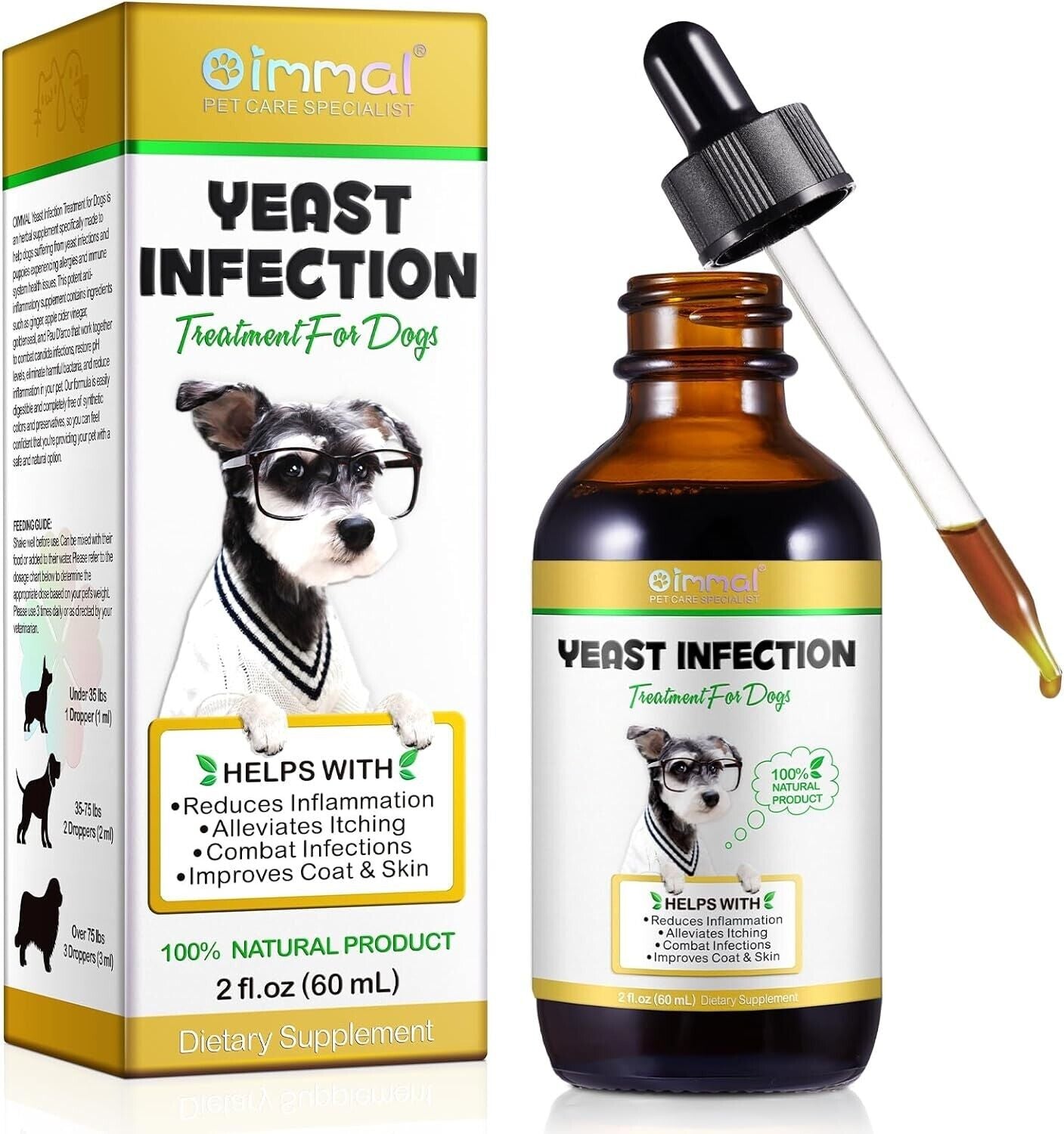 Natural Yeast Infection Treatment for Dogs, Dog Allergy Relief, Skin Itch Relief