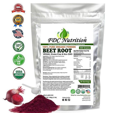 Organic Raw Beet Root Powder Non-Gmo 1 Lb. Certified Organic