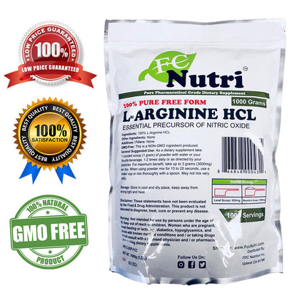 L-Arginine HCL Powder 100%Pure 2.2 Lb (1000 Grams) by