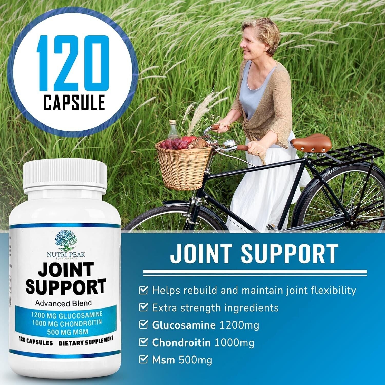 Advanced Joint Support Glucosamine Chondroitin, 120 Capsules