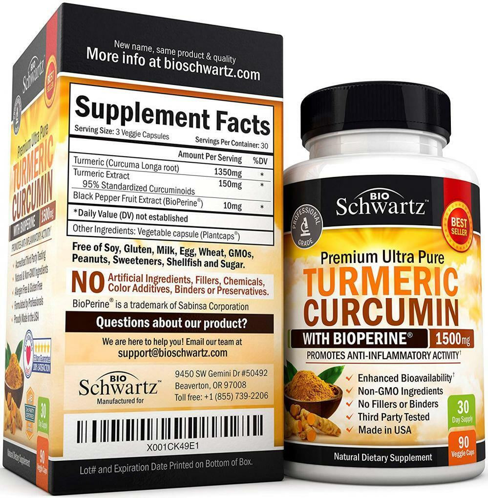 Turmeric Curcumin with Bioperine 1500Mg. Highest Potency Available....