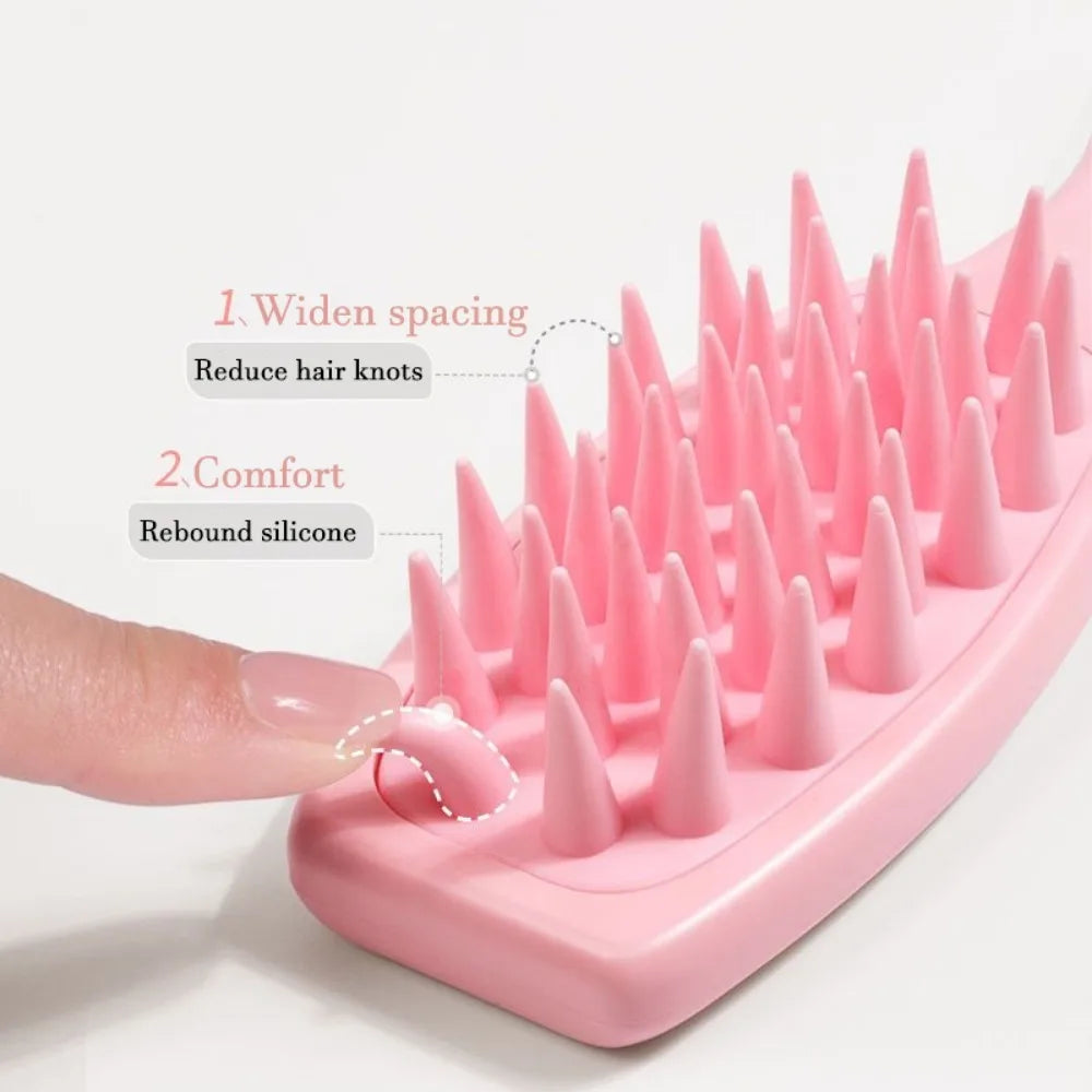 Silicone Shampoo Brush Scalp Massage 