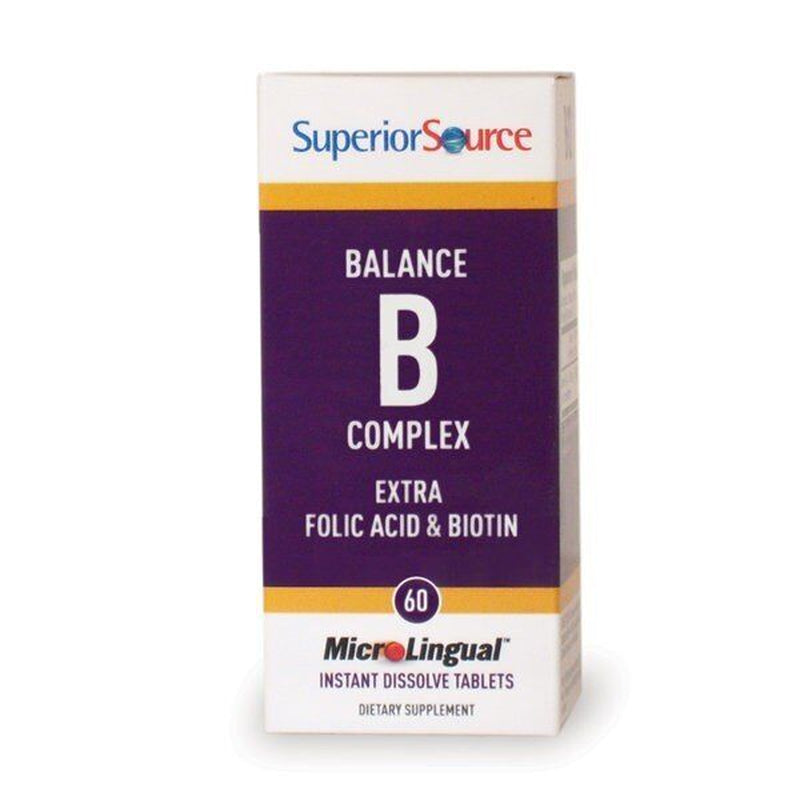 Superior Source Balance B Complex W/Extra Folic Acid & Biotin 60 Sublingual