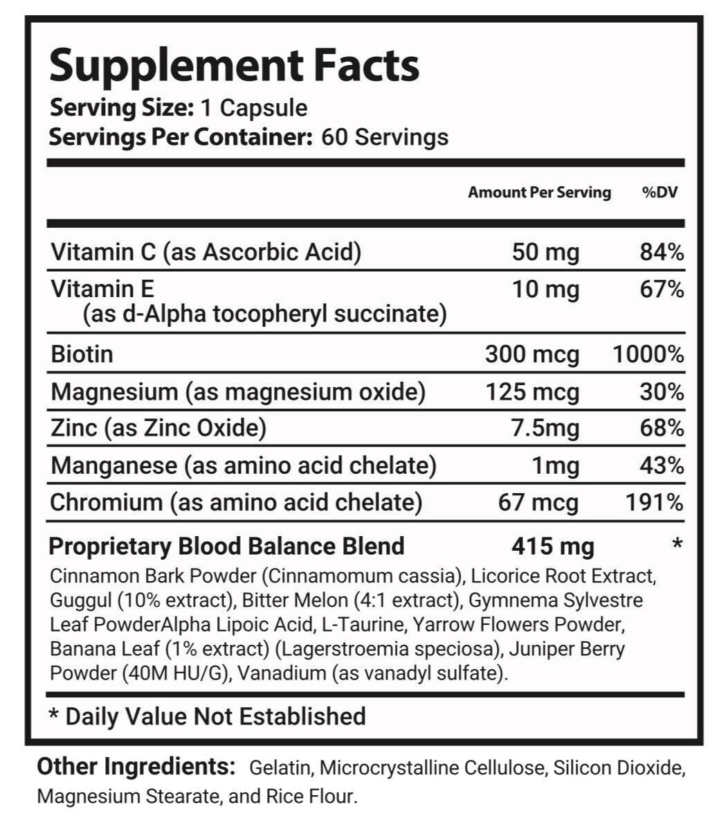 Sugar Balance Pills, Blood Sugar Balance Blood Sugar Support-60 Capsules