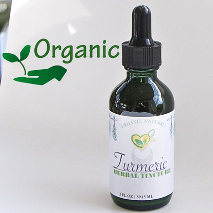 Turmeric Tincture Organic Liquid Herbal Drops Pain Digestive Heart Brain Aid 2Oz