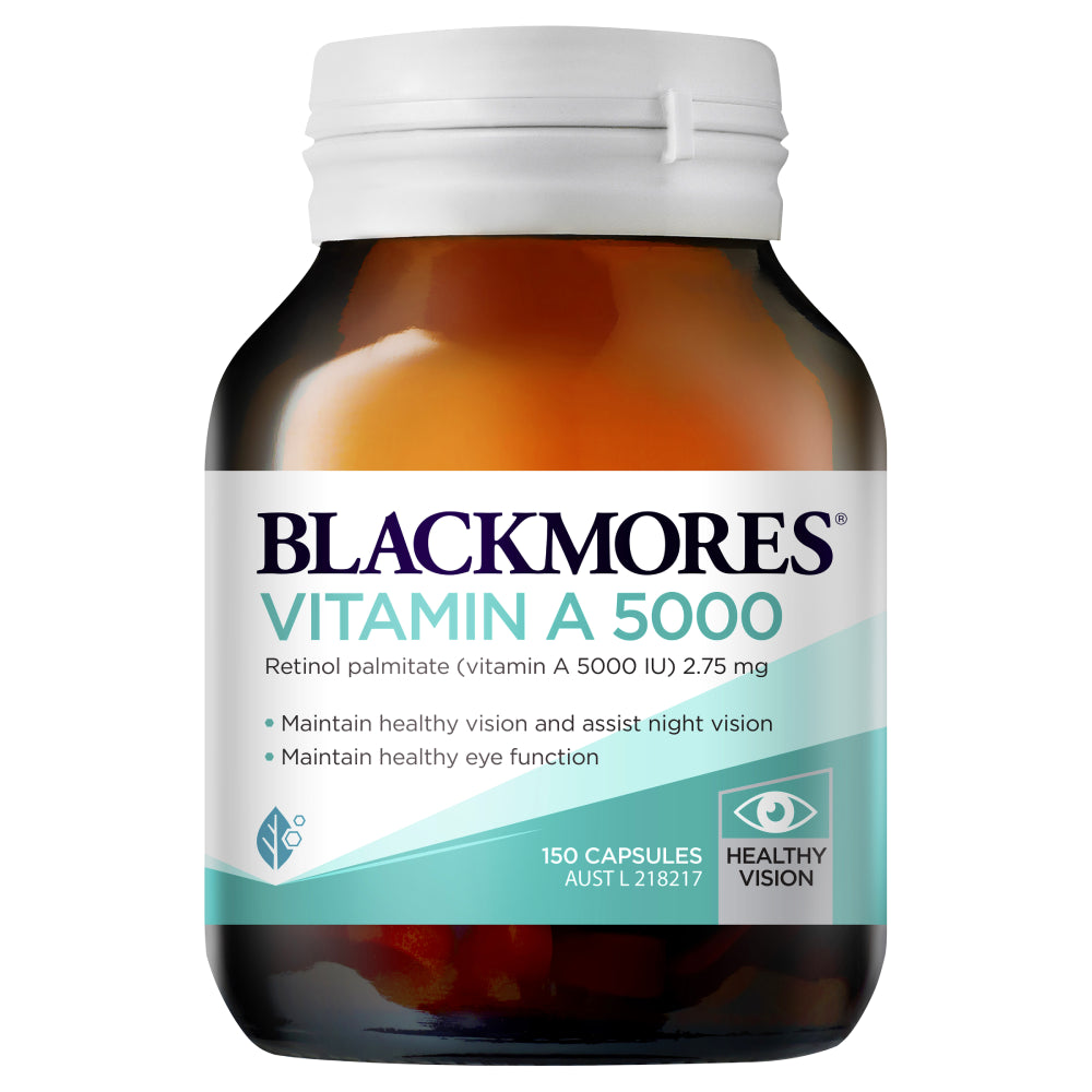 Blackmores Vitamin a 5000IU 150 Capsules for Eye Health Night Vision Retinol