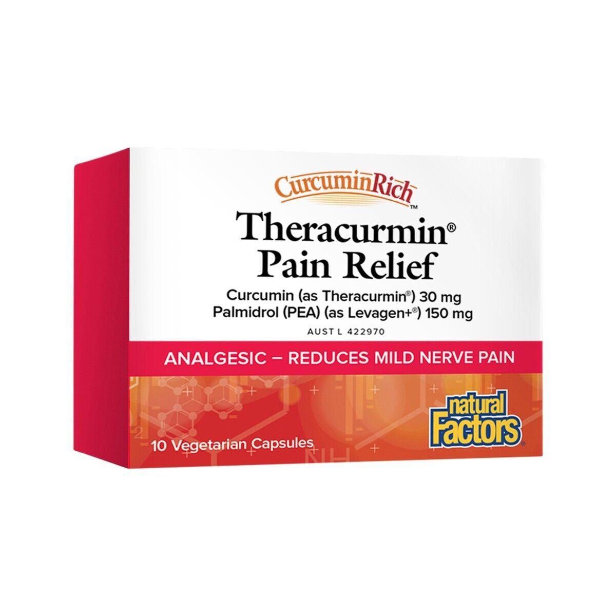 6 X Natural Factors Curcuminrich Theracurmin Pain Relief 10 Capsules