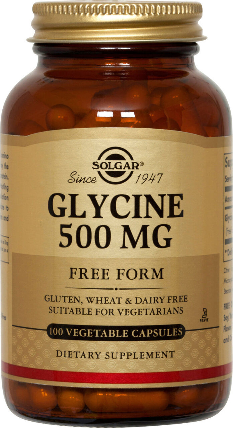 Glycine 500Mg 100 Vegetable Capsules Solgar