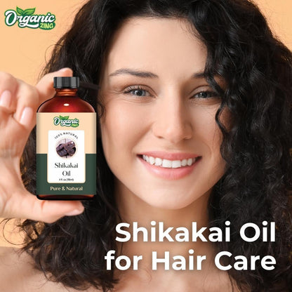 Organic Zing Shikakai Base 100% Pure & Natural Essentiial Oil-{118Ml/3.9