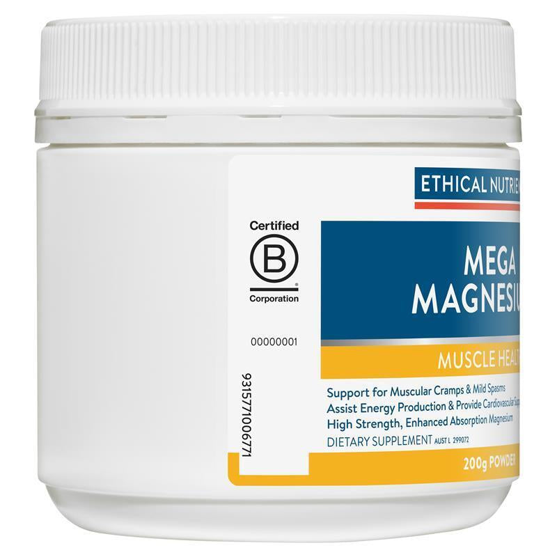 Ethical Nutrients Mega Magnesium 200G Powder Raspberry