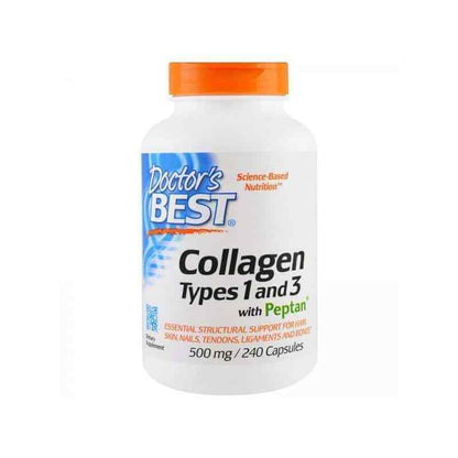 Collagen Doctor'S Best Collagen Types 1 and 3 with Peptan 500Mg 240 Capsules