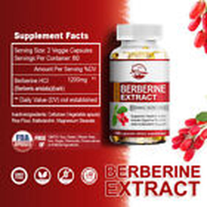 High Strength Berberine Hcl 1200Mg - Berberine Supplement - Blood Sugar Health