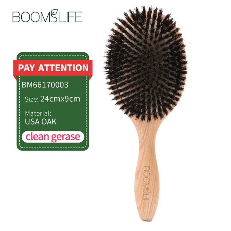 Natural Boar Bristle Hair Brush 