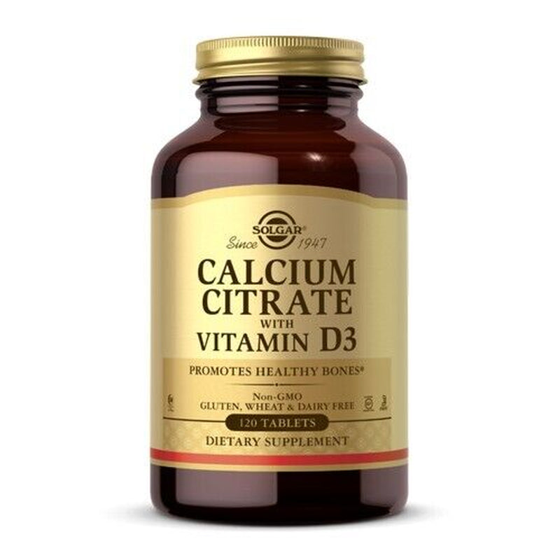 Calcium Citrate with Vitamin D3 Tablets 120 Tabs by Solgar