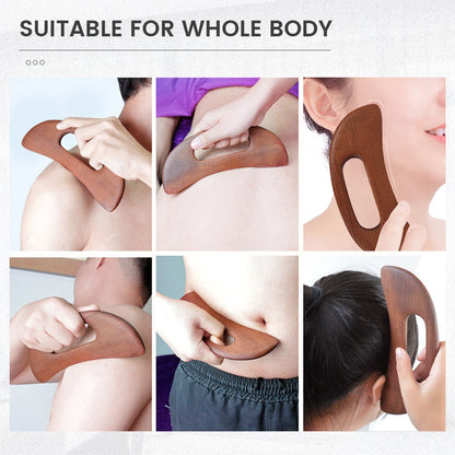 Health Care Slimming Guasha Board Wood Therapy Massage Stick Lymphatic Drainage Massager Scraping for Relaxation and Recover