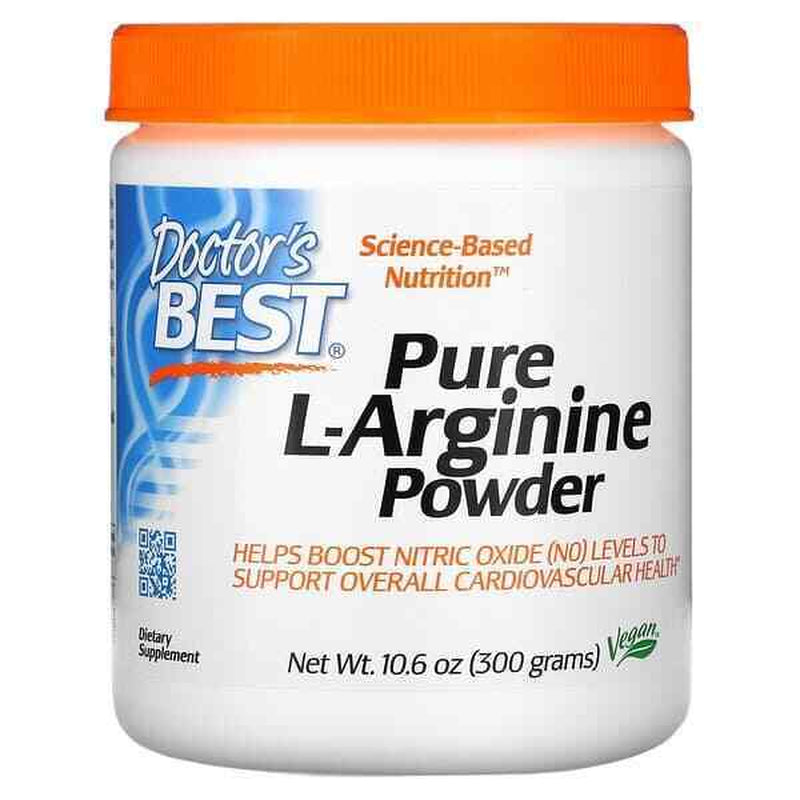 Pure L-Arginine Powder 10.6Oz 300G DOCTOR'S BEST Nitric Oxide Levels Booster