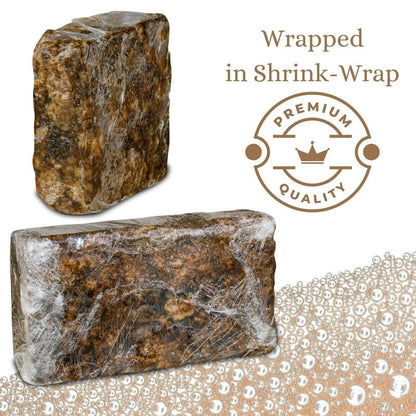 Raw African Black Soap Bar 100% Raw Organic Unrefined