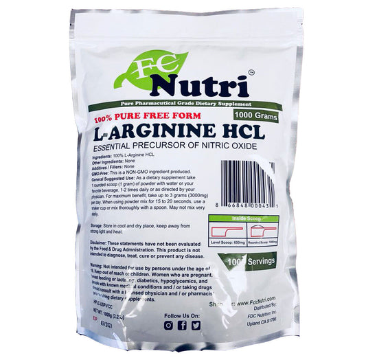 L-Arginine HCL Powder 100%Pure 2.2 Lb (1000 Grams) by