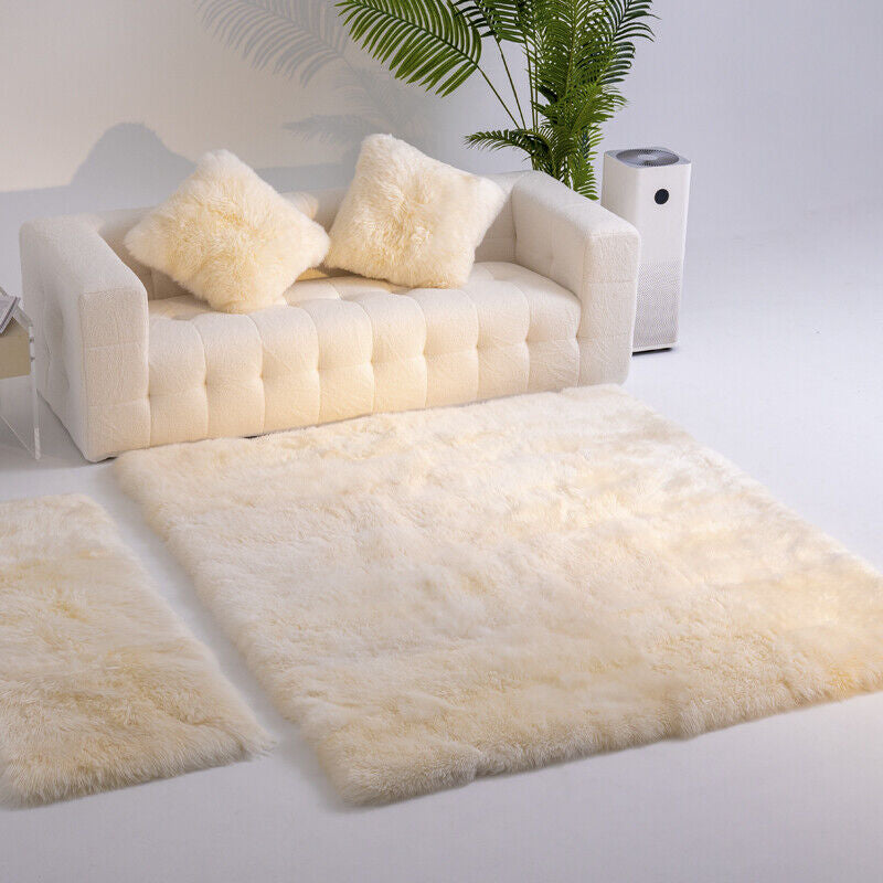 100% Pure Sheepskin Bed Cover Warm Australian Wool Blanket