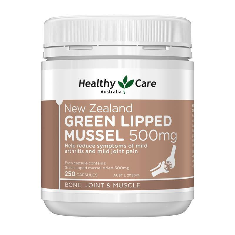 Healthy Care New Zealand Green Lipped Mussel 250 Capsules