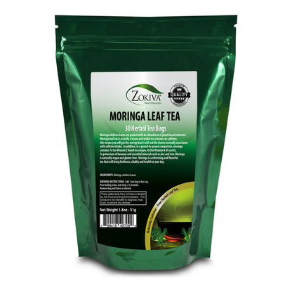 Moringa Tea Bags (30) 100% Pure Organic All-Natural - Caffeine-Free Herbal Tea