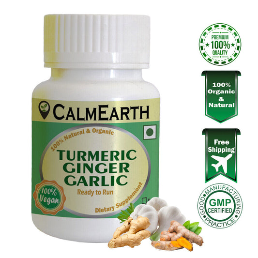 Turmeric & Ginger Garlic Herbal Capsule 500Mg Joint Pain, Weight Loss