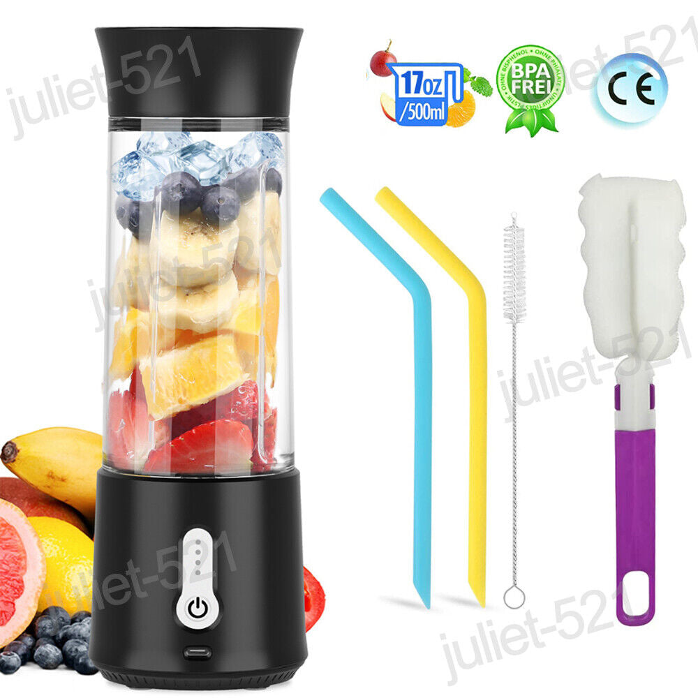 500Ml Portable Electric Blender Juicer USB Smoothie Mixer Bpa-Free Fruit Machine