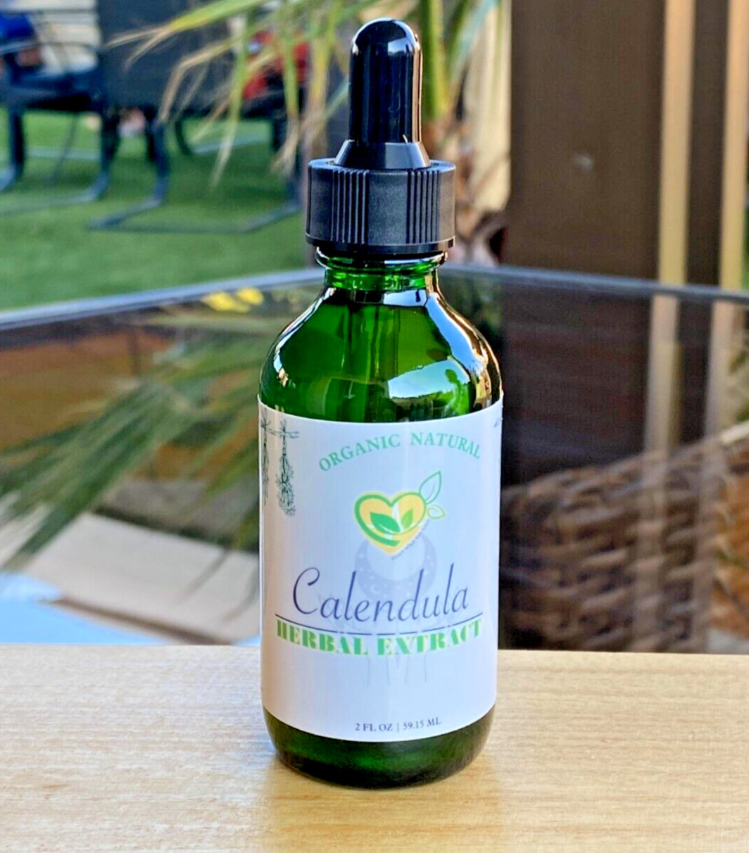 Calendula Extract Non-Alcohol Tincture Liquid Drops Digestive Skin 2 OZ Non-Gmo