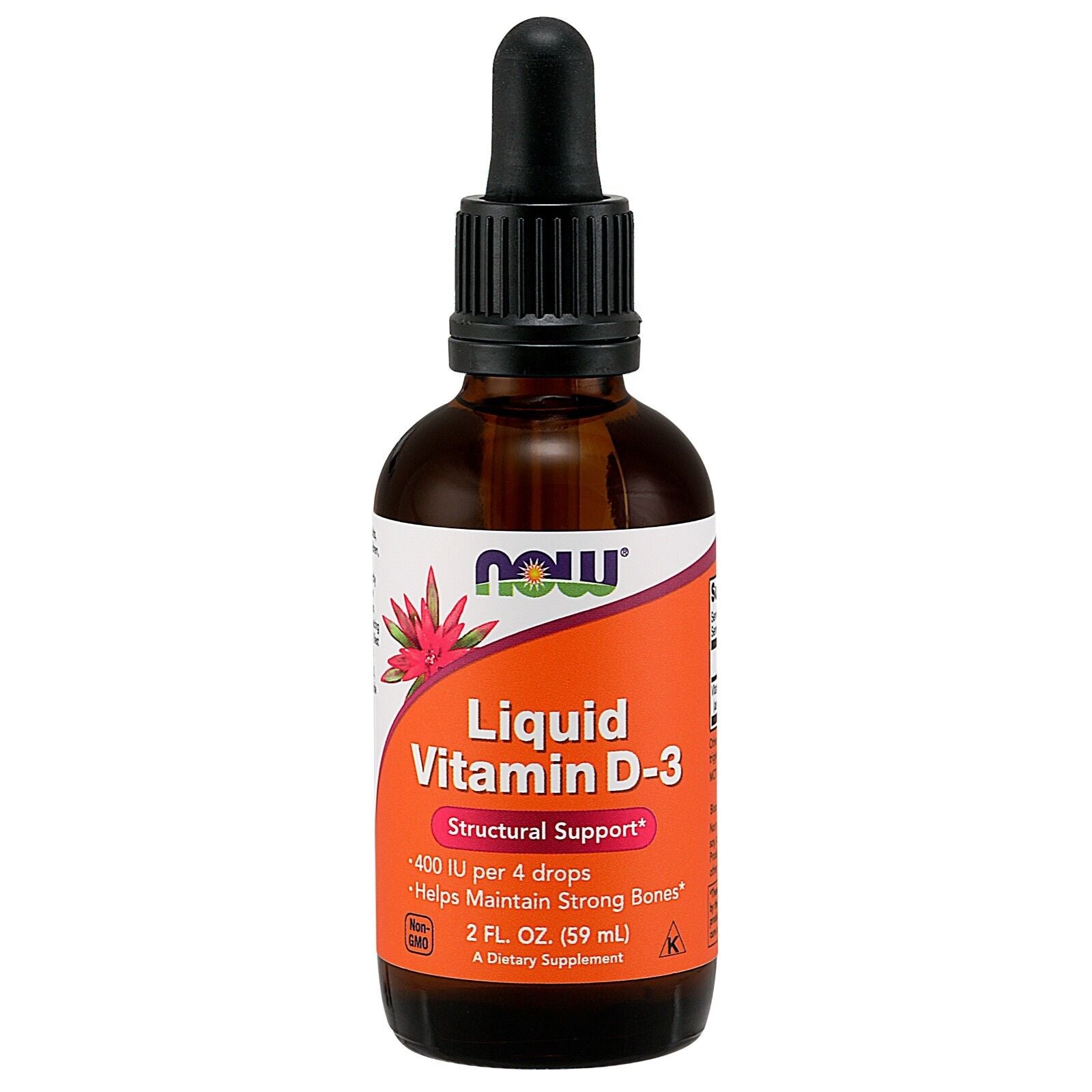 NOW Foods Vitamin D-3 Liquid, 2 Fl. Oz.