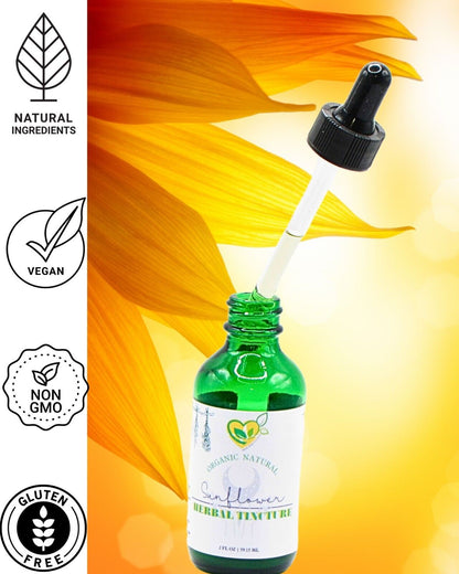 Sunflower Petals Tincture Natural Organic Mega Liquid Herb Drops Mood 2 Oz