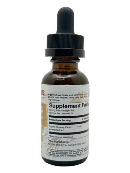 Ginseng Tincture - (Energy, Focus & Mental Clarity)