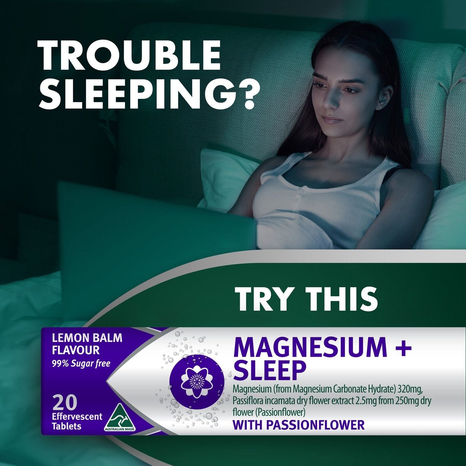 Nature'S Own Magnesium + Sleep Effervescent with Passionflower 20 Tablets