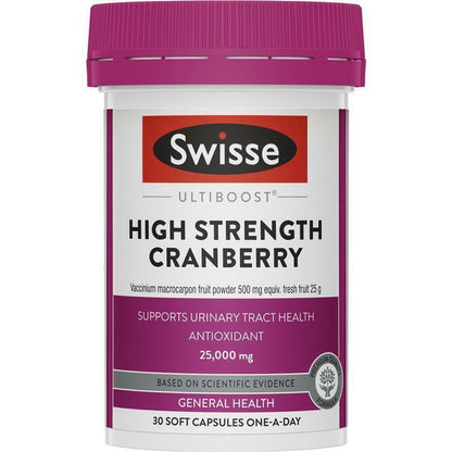 NEW Swisse High Strength Cranberry 30 Capsules Ultiboost