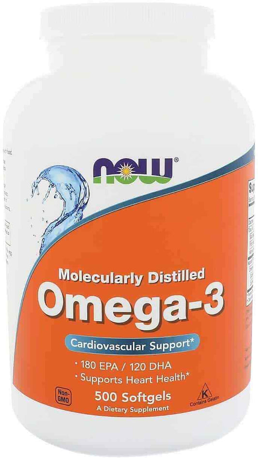 Molecularly Distilled Omega-3 (EPA, DHA) 500 Softgels