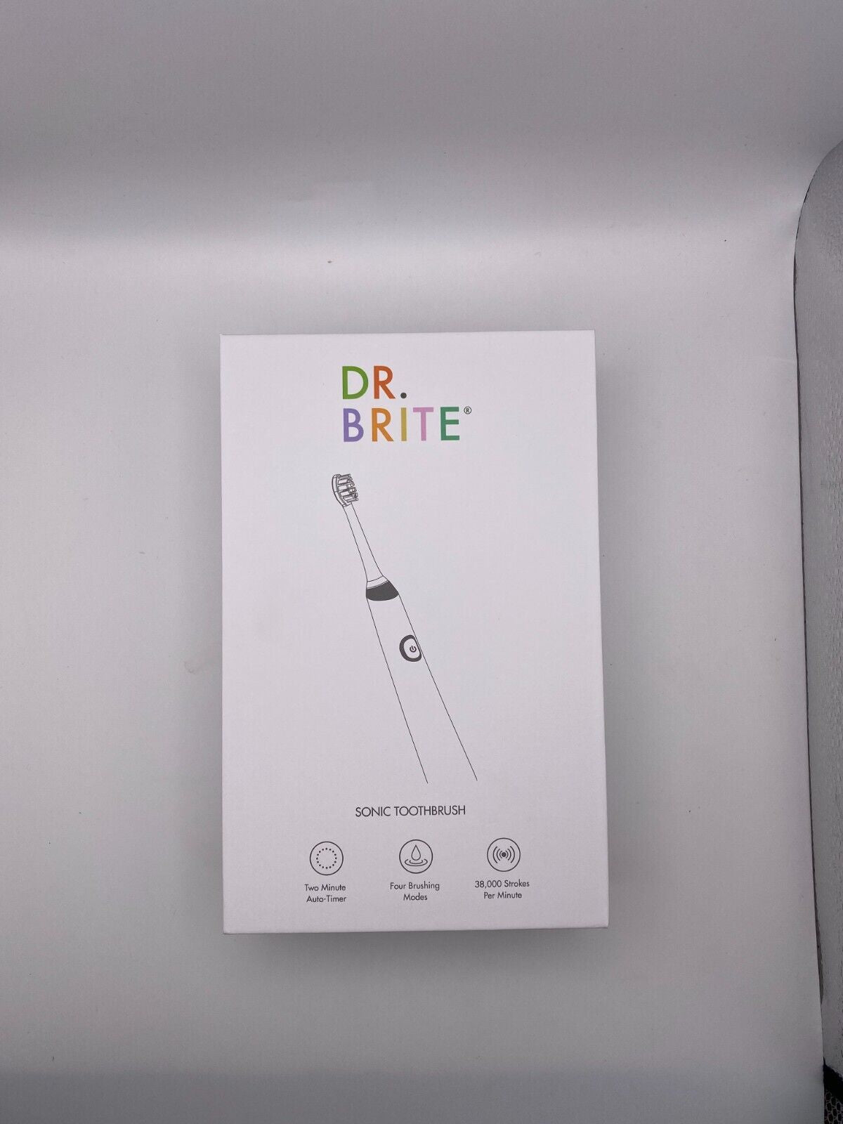 Dr Brite Sonic Electric Toothbrush 38K Strokes Permin 4 Mode 3 Replacement Heads