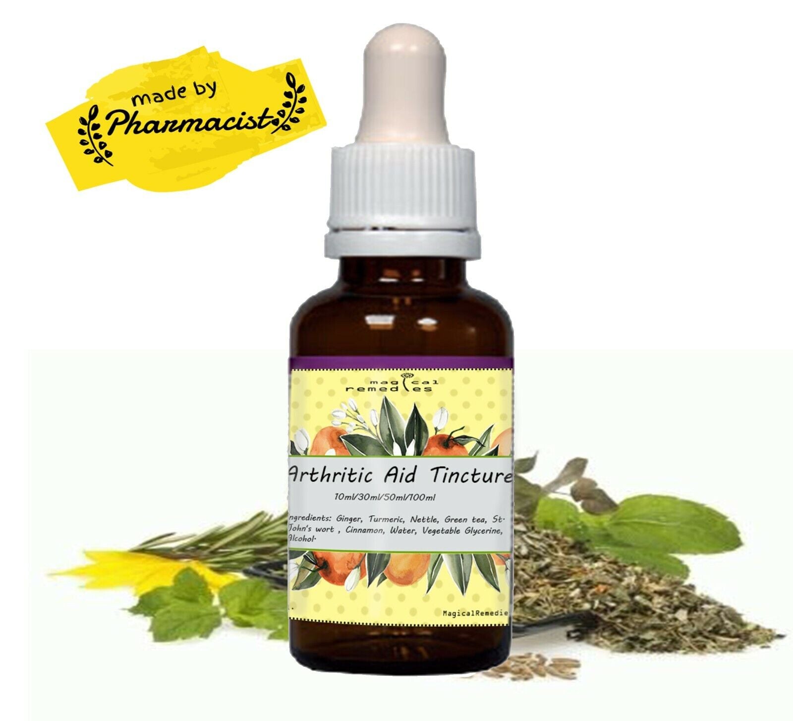 Arthritis Relief, Joint Pain Relief, Arthritis Tincture, Pain Reliever.