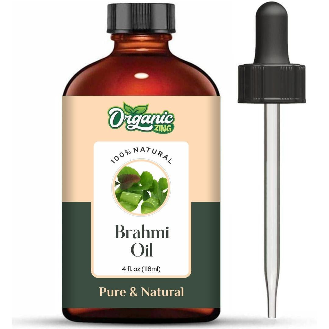 Organic Brahmi 100% Pure & Natural Carrier Oil - {118Ml/3.99 Fl Oz}