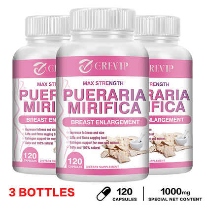 Pueraria Mirifica 1000Mg - Breast Enlargement Menopause Female Hormone Estrogen