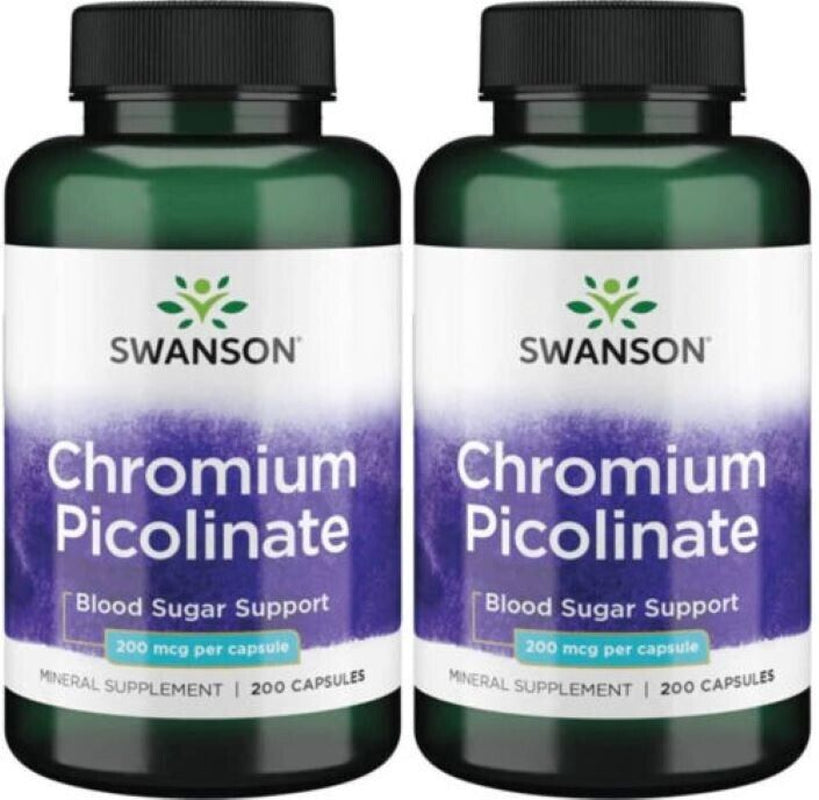 Swanson Chrome Picolinate 200Mcg 2 X 100 Capsules