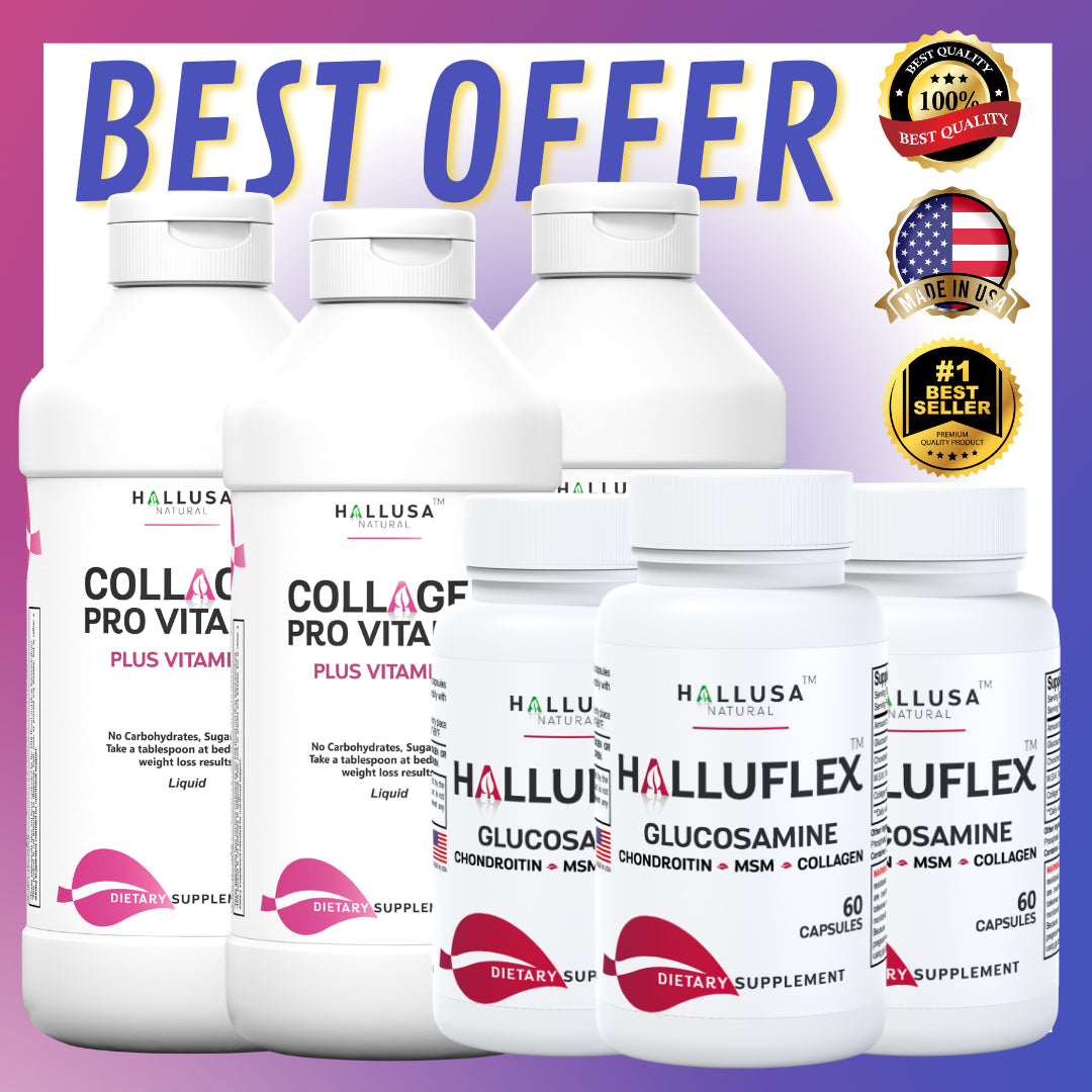 COLLAGEN & GLUCOSAMINE 360 Capsules - Complete Joint Pain Relief Treatment