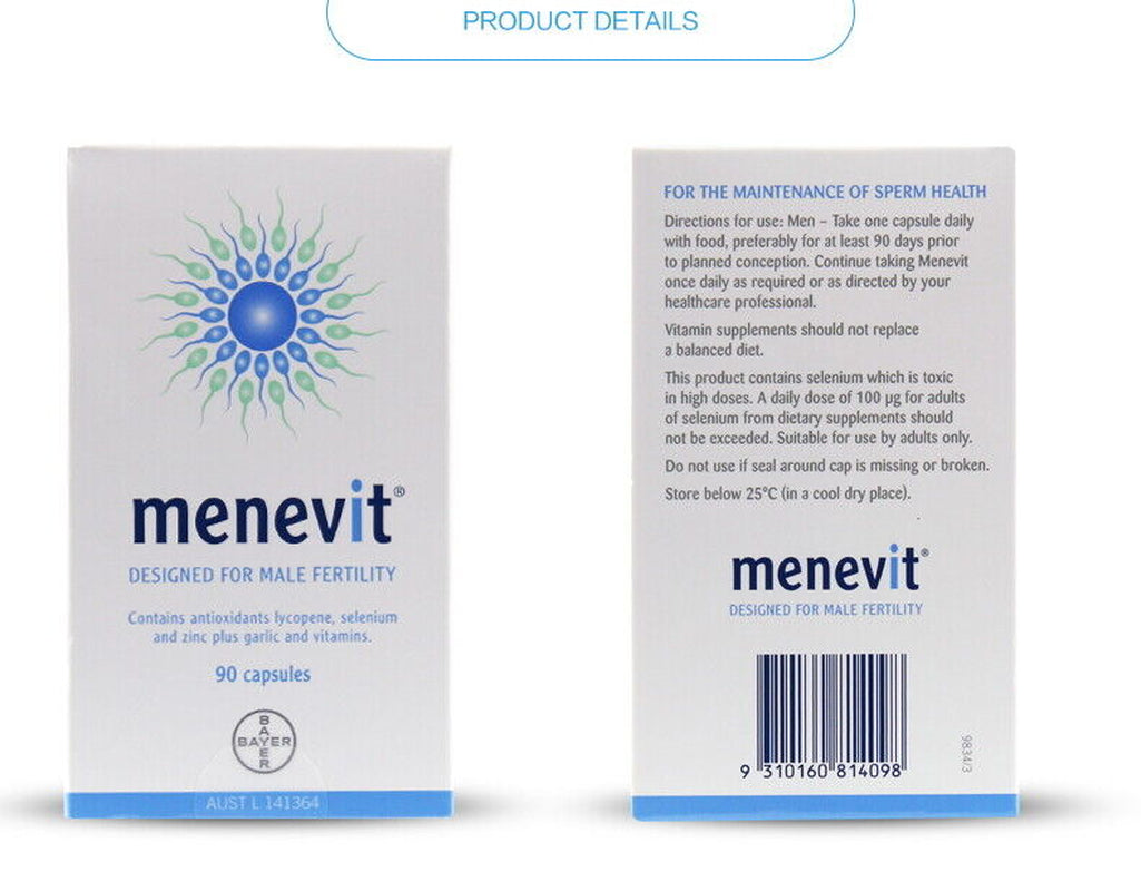 New Elevit Pregnancy Multivitamin 100 Tablets + Menevit 90 Capsules Combo