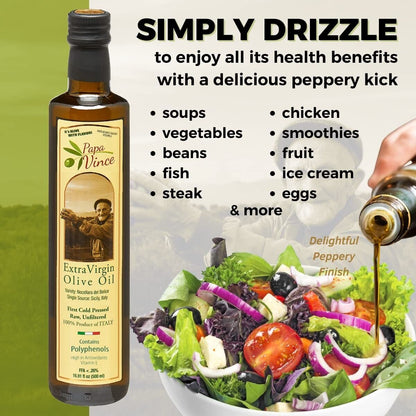 Extra Virgin Olive Oil - High Polyphenol Content, Fresh & Green, Sicily, Italy