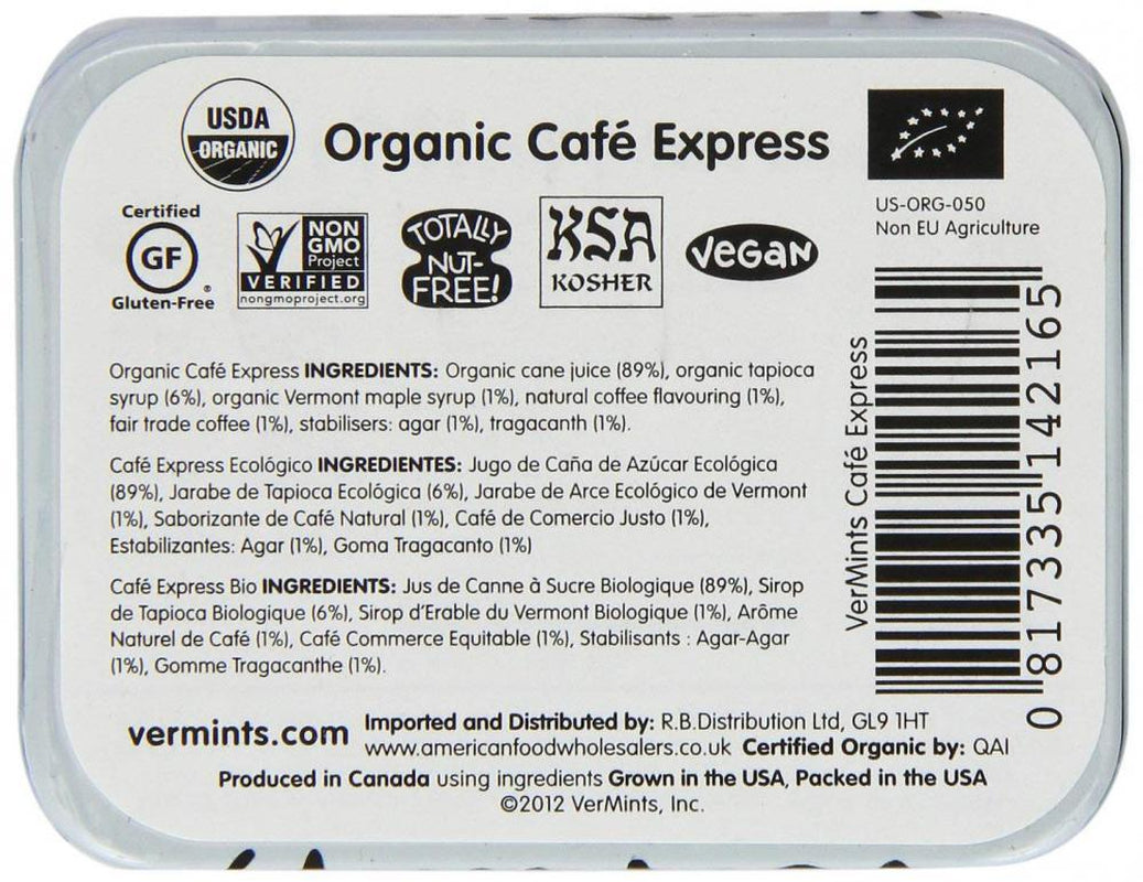 Vermints Organic Cinnamon Mints, 1.41Oz Tins (Pack of 6)