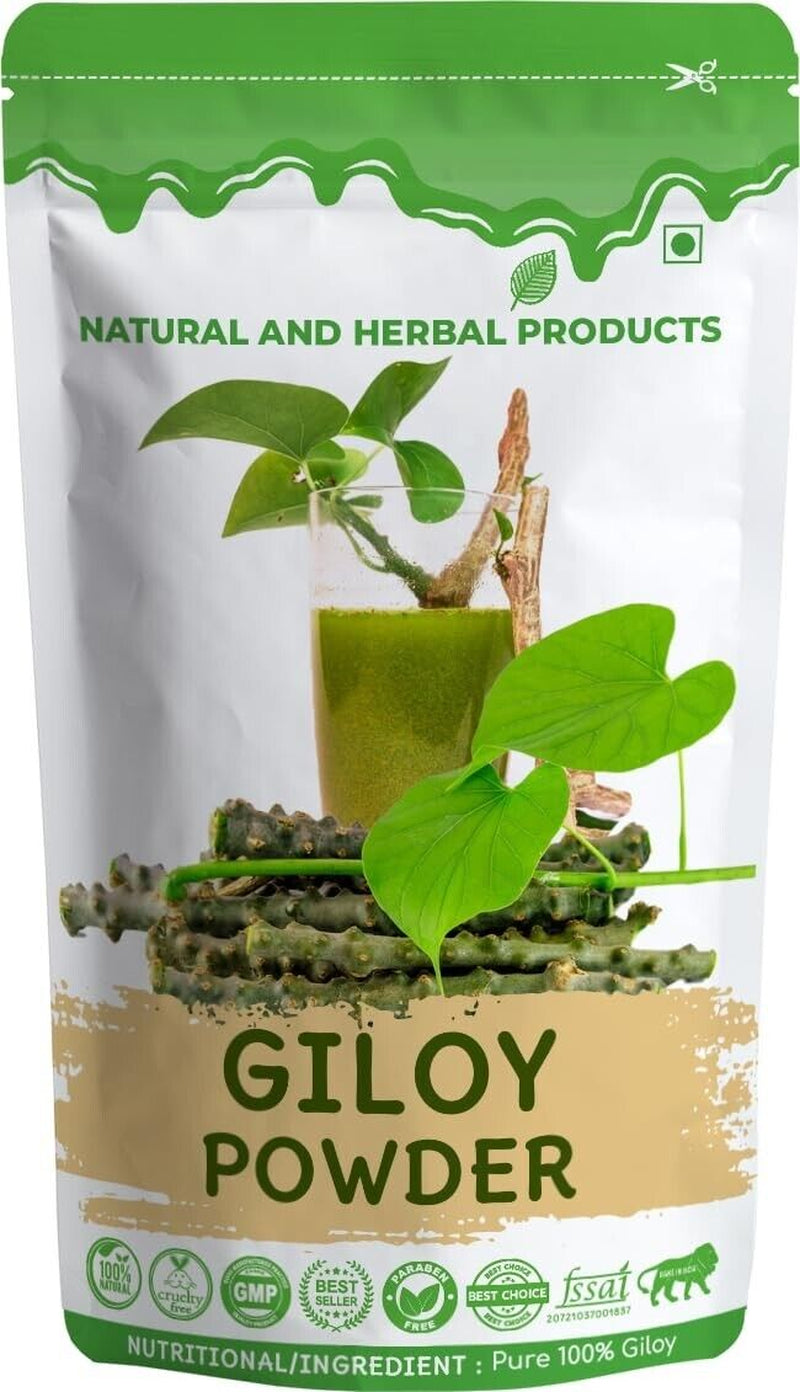 Organic & Natural Giloy Guduchi Powder Tinospora Cordifolia for Drinking Eating