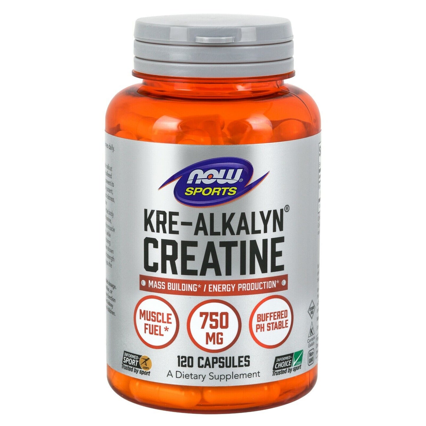 NOW Foods Kre-Alkalyn Creatine, 1500Mg, 120 Capsules