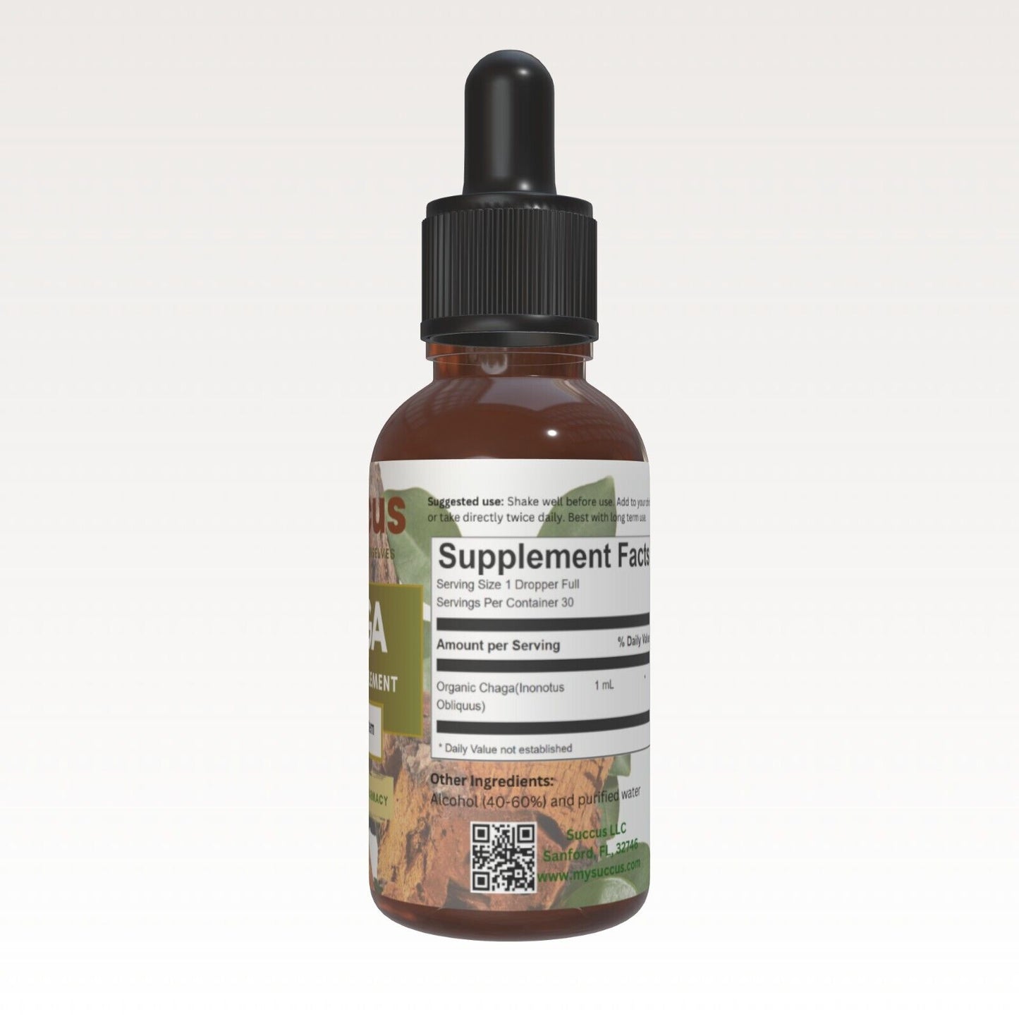 Chaga Tincture - (Highly Potent)