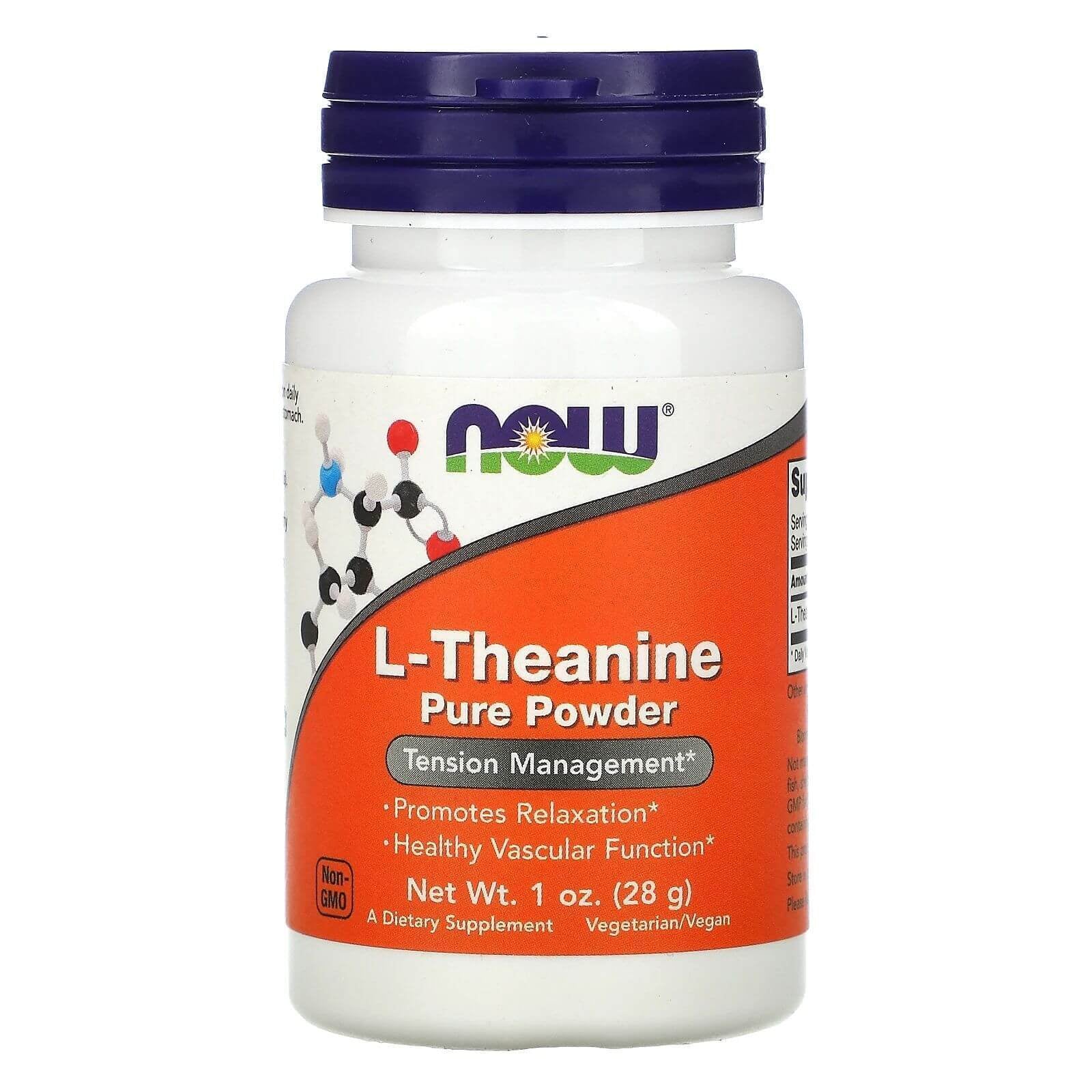 L-Theanine Pure Powder 1 Oz. Tension Management, Promotes Relaxation